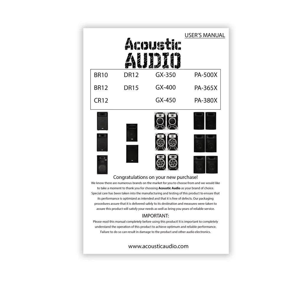 Passive DJ Speakers 8" 3-Way Karaoke Studio Home Audio D901014