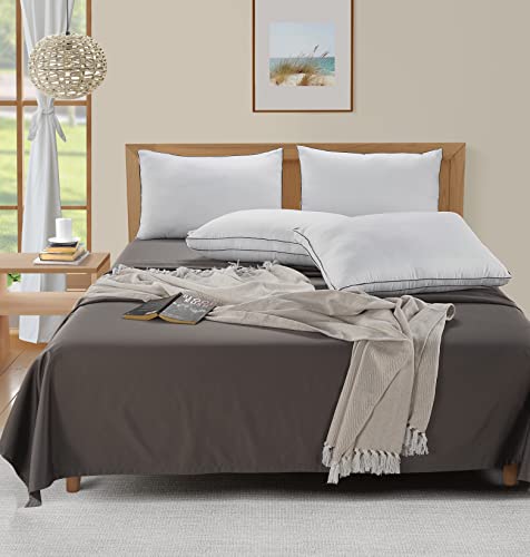 Bed Pillows King Size Set of 2 - Soft Gusseted Pillow for Sleepers Z7784