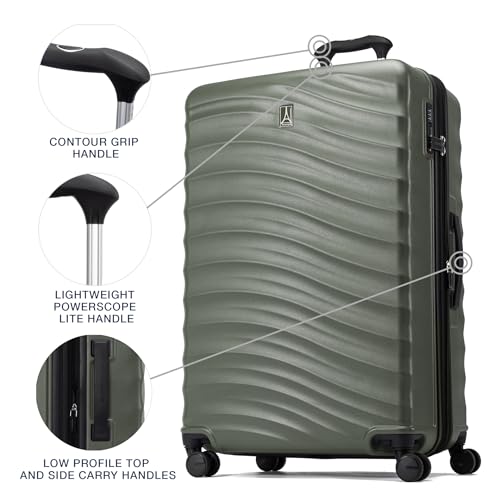 Hardside Expandable Carry-On Luggage with 8 Spinner Wheels and TSA Lock Q7052