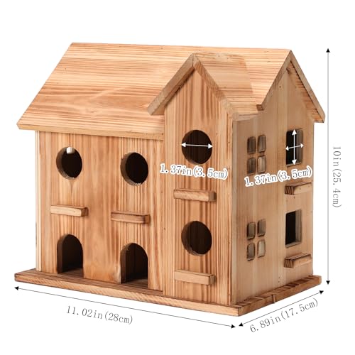 10 Hole Hanging Birdhouse Kit for Outdoor DIY Garden Decor G2511