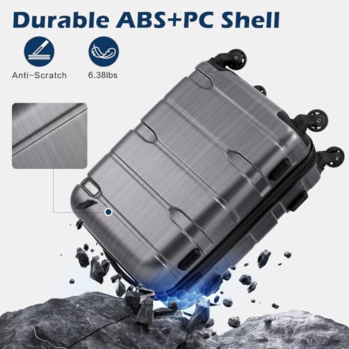PC+ABS Spinner Suitcase with TSA Lock, 20/24/28 Inch Carry-On E252731