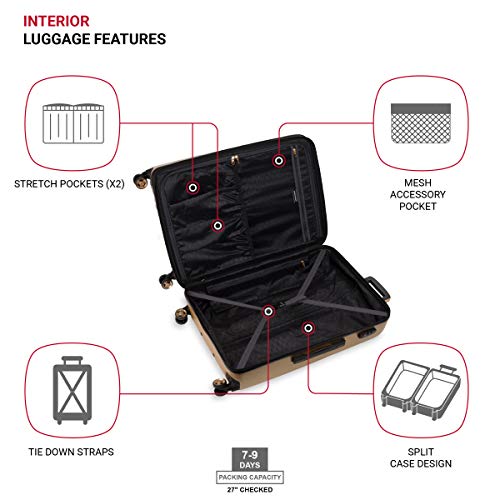 Expandable Hardside Luggage with Spinner Wheels and TSA Lock, Carry-On 19-Inch X51908