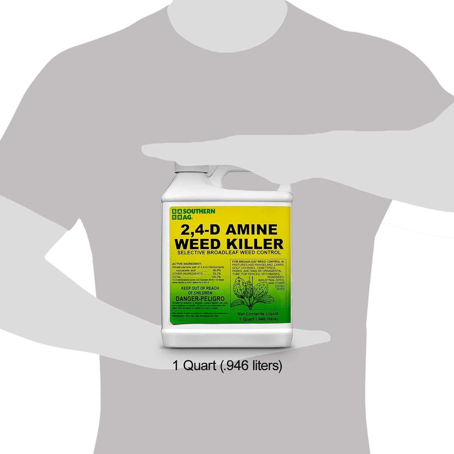 Heavy Duty Weed Killer Concentrate for Lawns, 1 Qt 2-Pack T49150