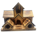 Bird House, Bird House for Outside, 6 Holes Large Space Handmade Wooden Hummingbird Houses Backyard/Courtyard/Patio Decor Wooden Color