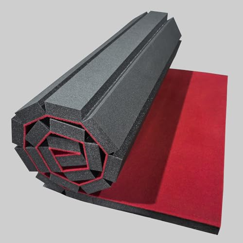 Indoor Gymnastics Track Mat with Grippy Carpet Top for Fitness and MMA T741941