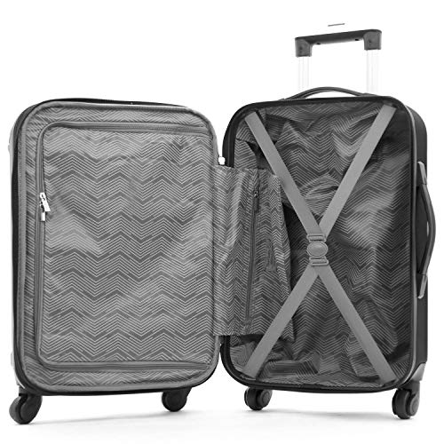 Hardside Luggage 4-Piece Set, Black D65508