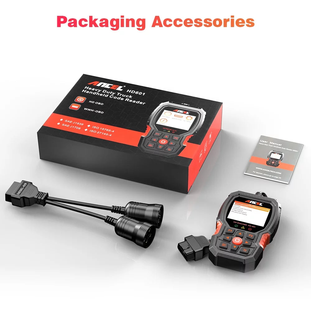 Heavy Truck Scanner Diesel Diagnostic Tool OBD2 Code Reader for Trucks & Cars A7863