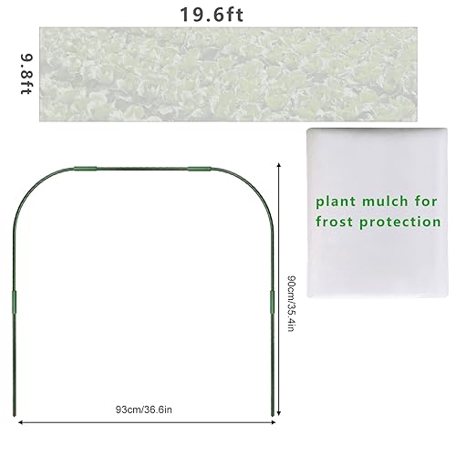 Greenhouse Hoops Grow Tunnel for Raised Garden Beds, DIY Plant Support Stakes E827754