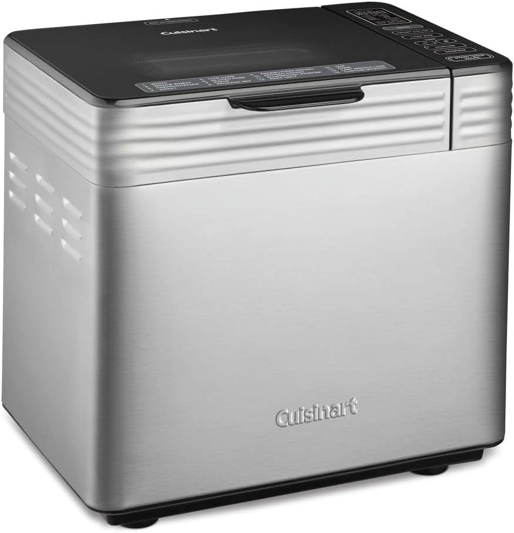 Convection Bread Maker Machine-16 Menu Options, 3 Loaf Sizes up to 2lbs, 3 Crust Colors-Includes Measuring Cup + Spoon & Kneading Hook, CBK-210, 12.25" x 8.85" x 13", Stainless Steel