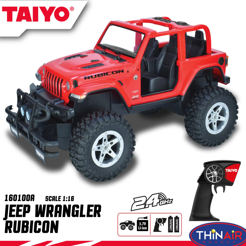 RC Truck Jeep Rubicon 1:16 Scale Remote Control Car with Rechargeable Battery V35788