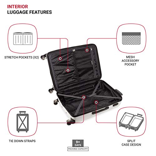 Expandable Hardside Luggage with Spinner Wheels and TSA Lock, Carry-On 19-Inch X51908