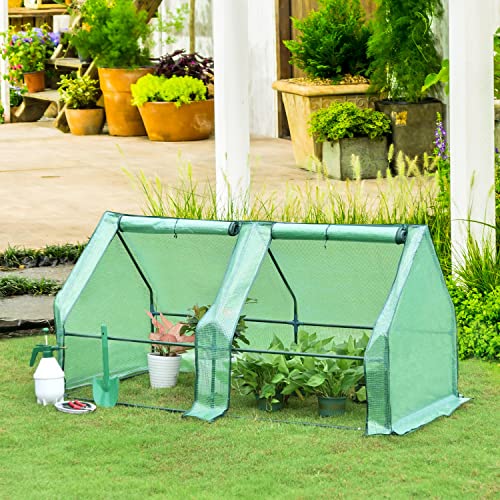 6 ft. x 3 ft. Mini Greenhouse with 2 Zipper Doors, UV Protected Z6284