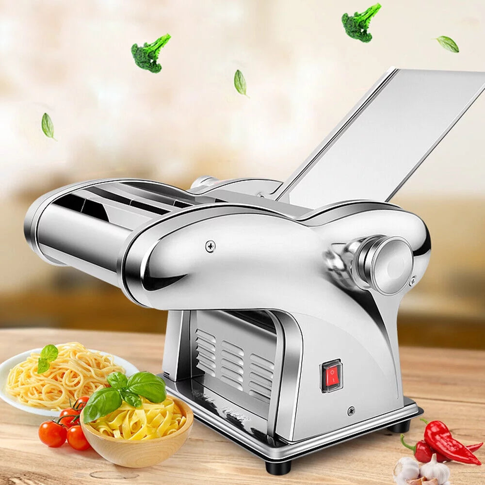 110V Commercial Electric Pasta Machine 6-Speed with Two Blades I397