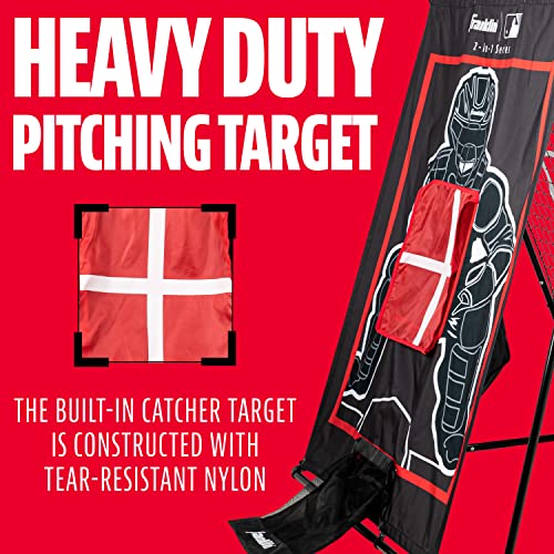 Baseball Pitching Target and Rebounder Net - 2-in-1 Pitch Trainer and Pitchback Net S812611