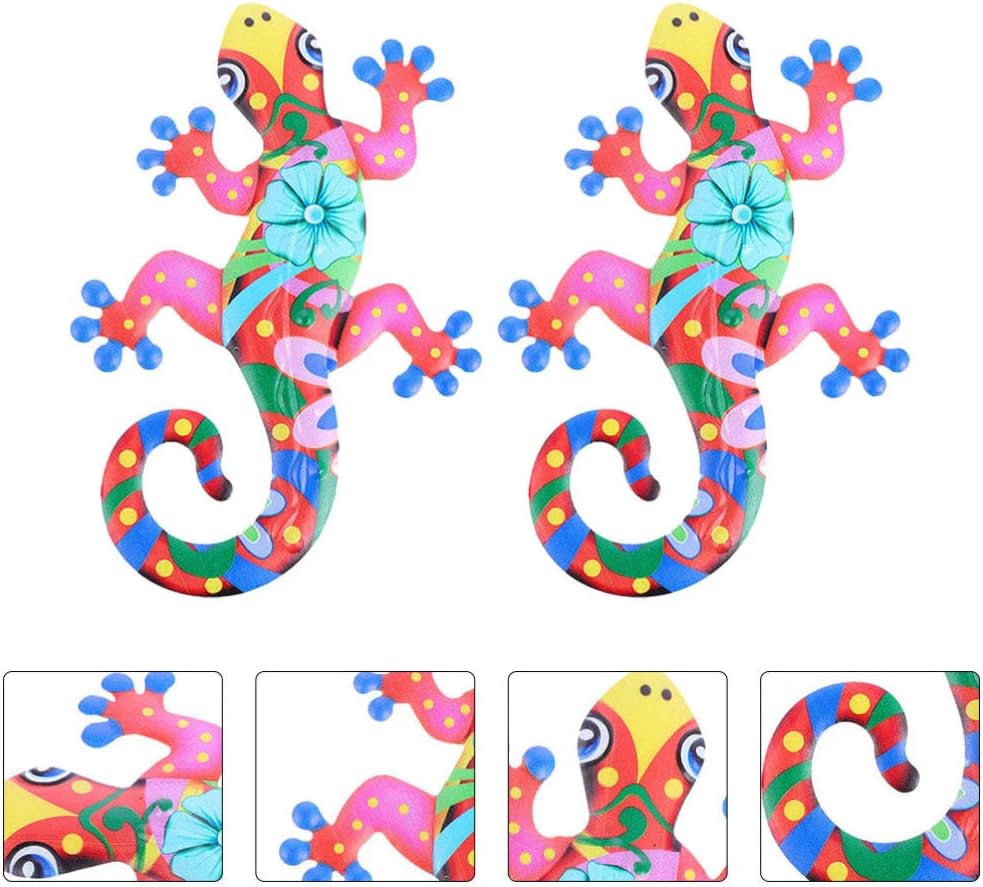 Iron Gecko Wall Art Decor 3D Metal Sculpture N749516