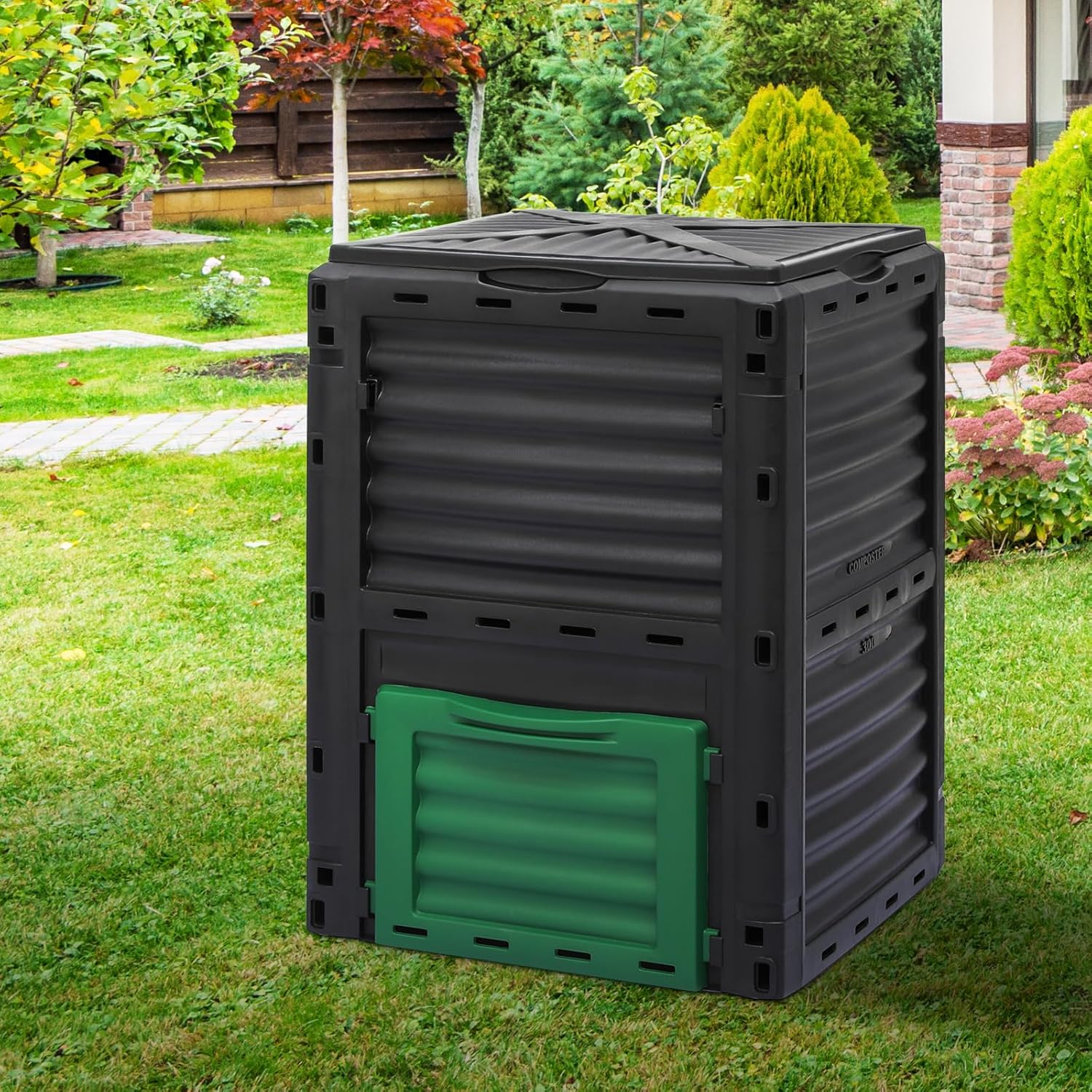 80 Gal Garden Compost Bin, BPA Free, Easy Assembling W2701