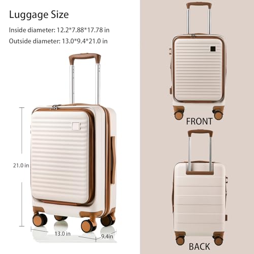 Expandable Hardside Carry-On Luggage with Spinner Wheels and TSA Lock Y87100
