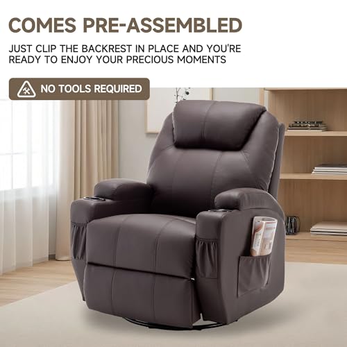 Rocking Recliner Chair with Massage and Heat for Adults H49678