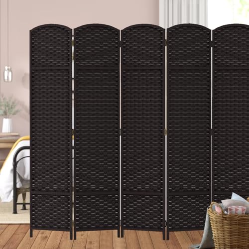 4 Panel Room Divider Screen 5.6 Ft Tall Folding Privacy Partition H959002