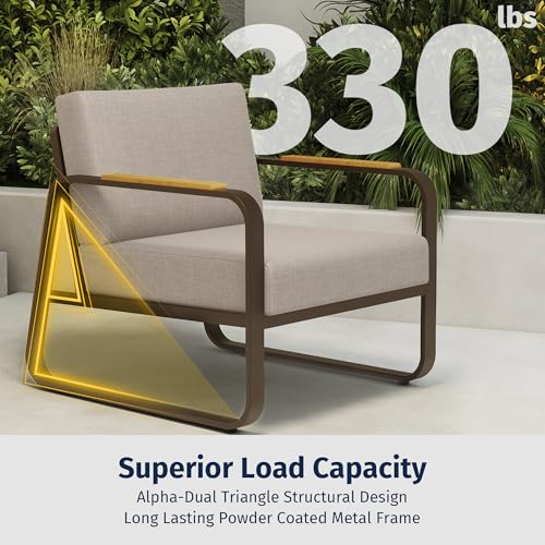 4-Piece Outdoor Patio Furniture Set with Sofa and Tempered Glass Table B6490