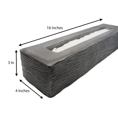 Large Rectangle Tabletop Fire Pit - Portable Bioethanol Fireplace for Indoor & Garden O466