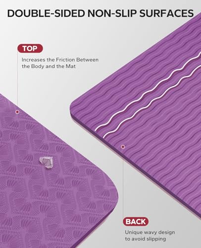 Extra Large Yoga Mat Non-Slip for Home Workouts B4152
