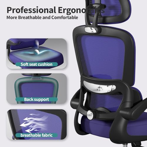 Ergonomic Mesh Office Chair with Wheels, High Back, 330 LBS Capacity A84765