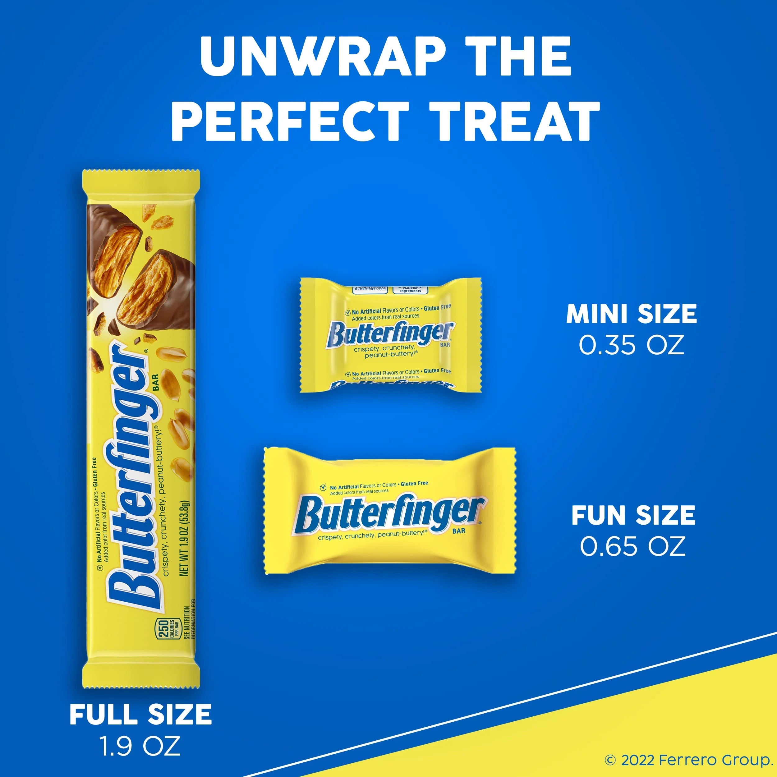 Chocolatey Peanut-Buttery Candy Bars, Individually Wrapped, 1.9 oz (24 Count) Z338343