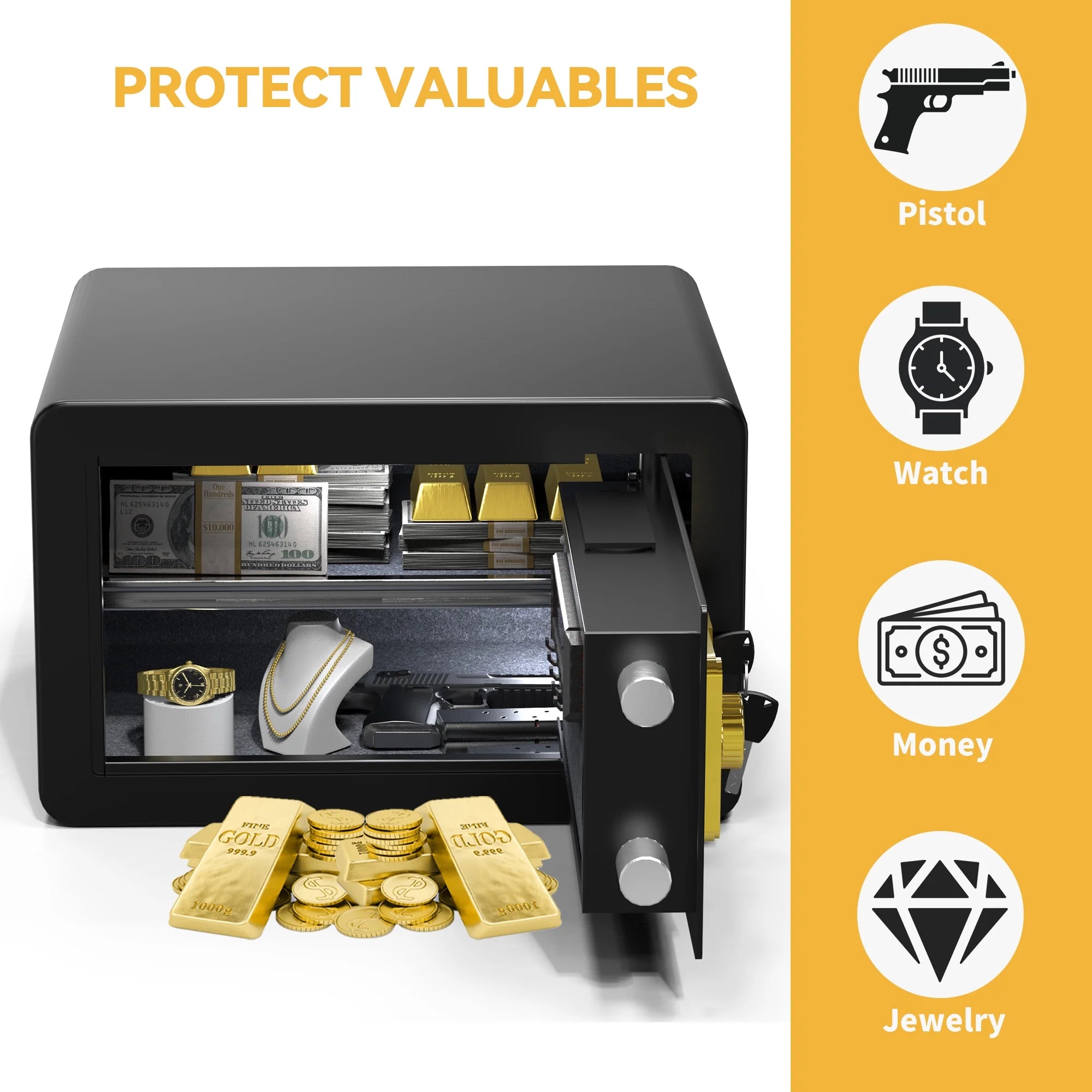 Security Safe Box with Digital Keypad for Documents and Valuables S4398