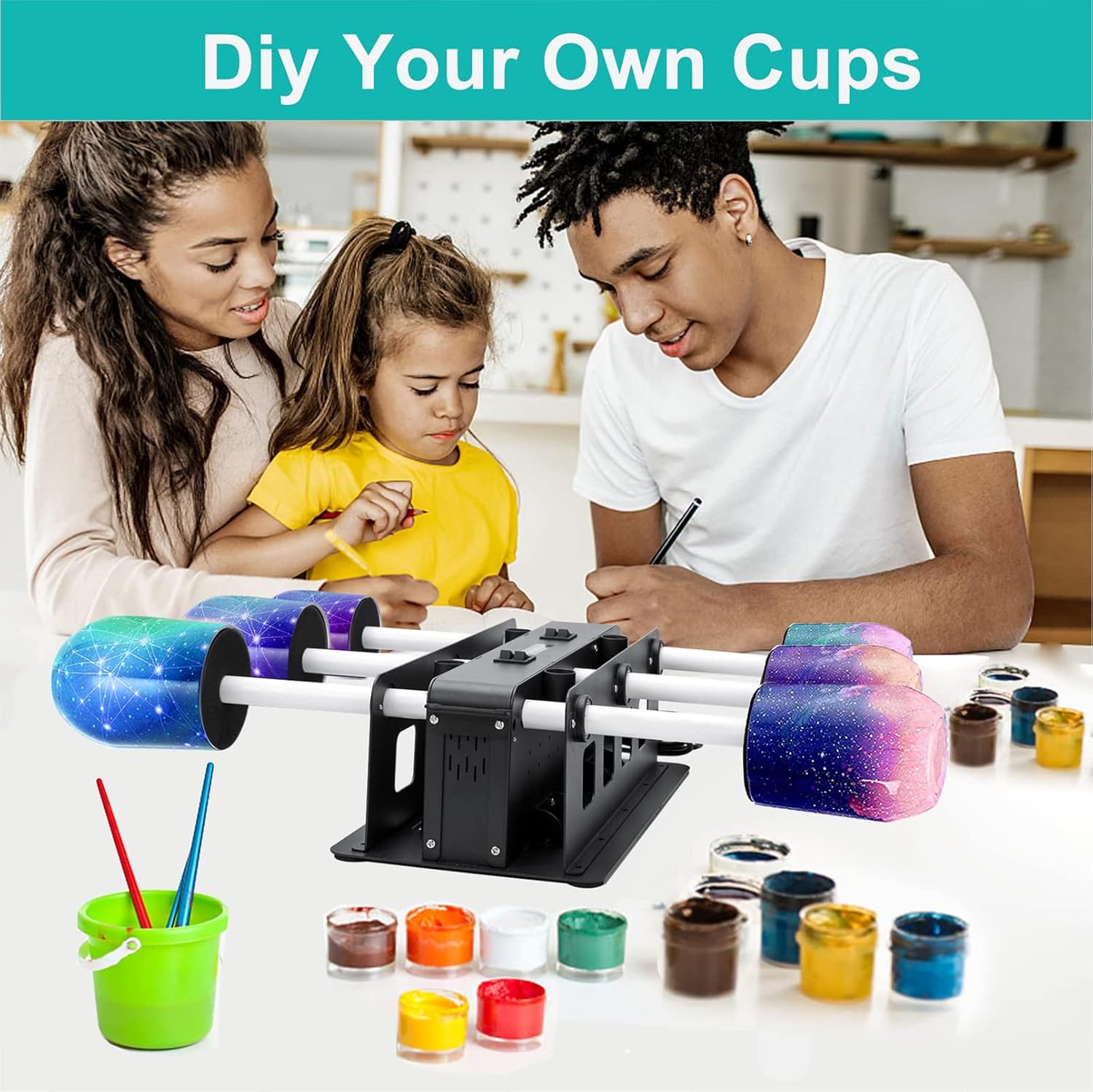 6 Cup Turner Tumbler Spinner Machine for Drying Epoxy Resin K967341