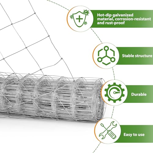 Farm Wire Fencing 4×164ft Galvanized Cattle Panel for Livestock A993945