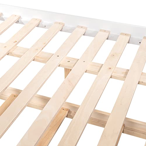 Twin Over Full Bunk Bed with Slide and Stairs for Kids I642
