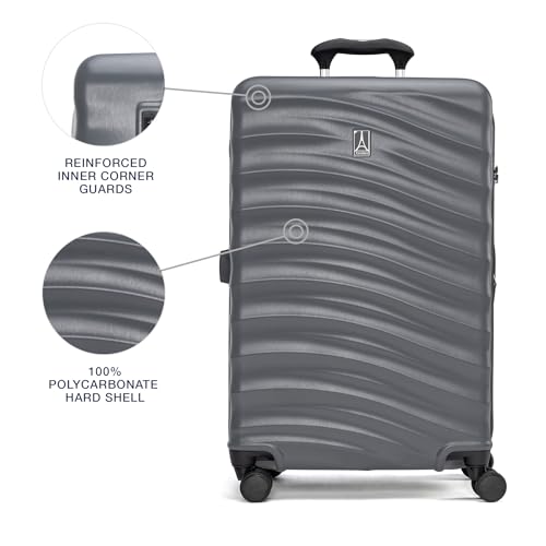 Hardside Expandable Carry-On Luggage with 8 Spinner Wheels and TSA Lock Q7052