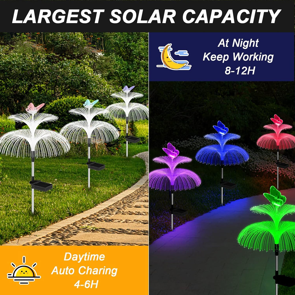 Solar Garden Lights Waterproof Outdoor Decorative, 3 Pack U571