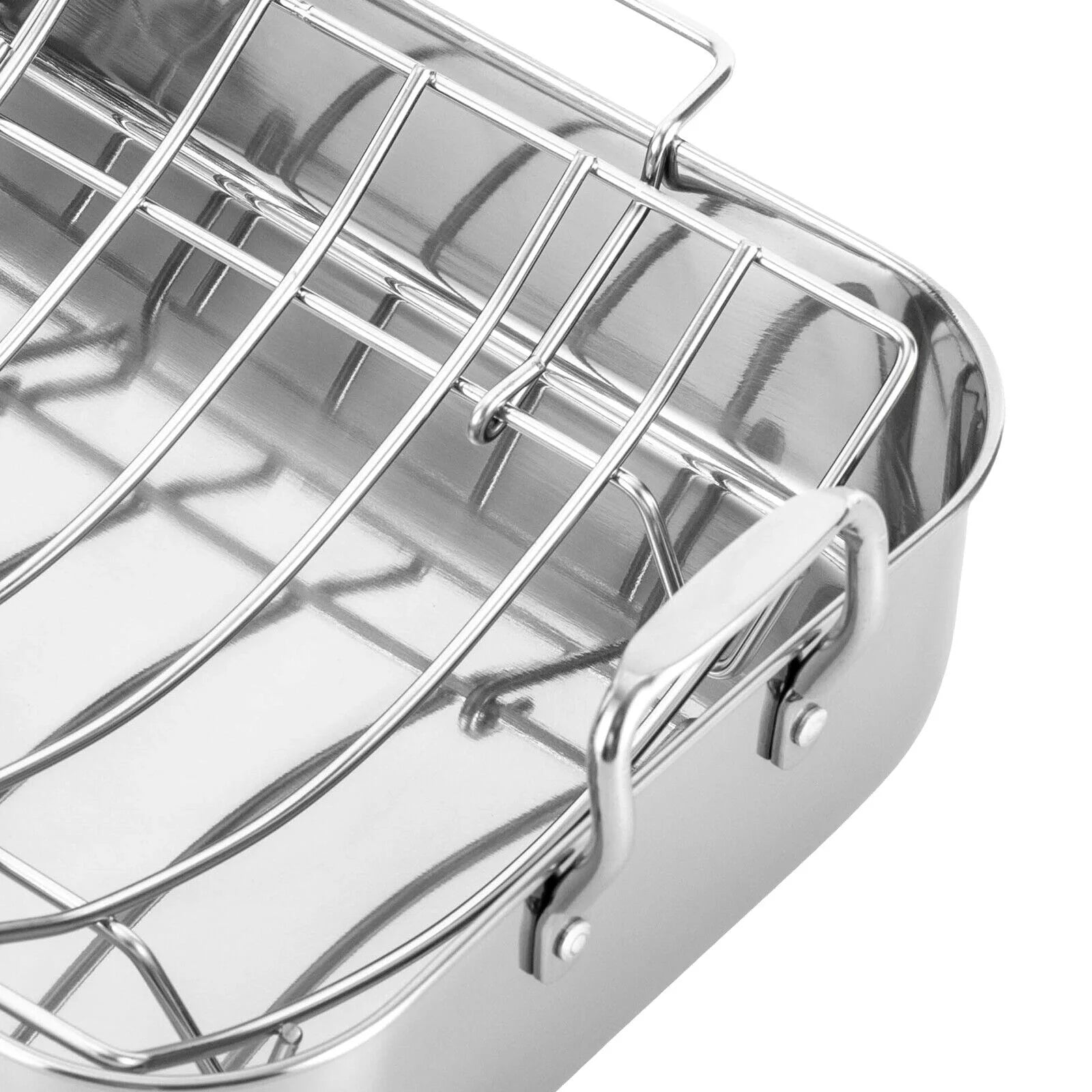 Stainless Steel Roasting Pan with Nonstick Rack, 16.5" x 12" I494