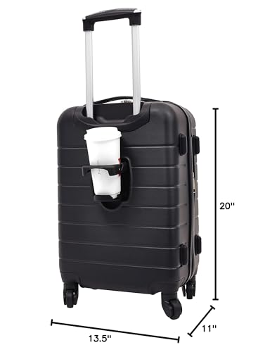 Smart Luggage Set with Cup Holder and USB Port, 20-Inch Carry-On D90568