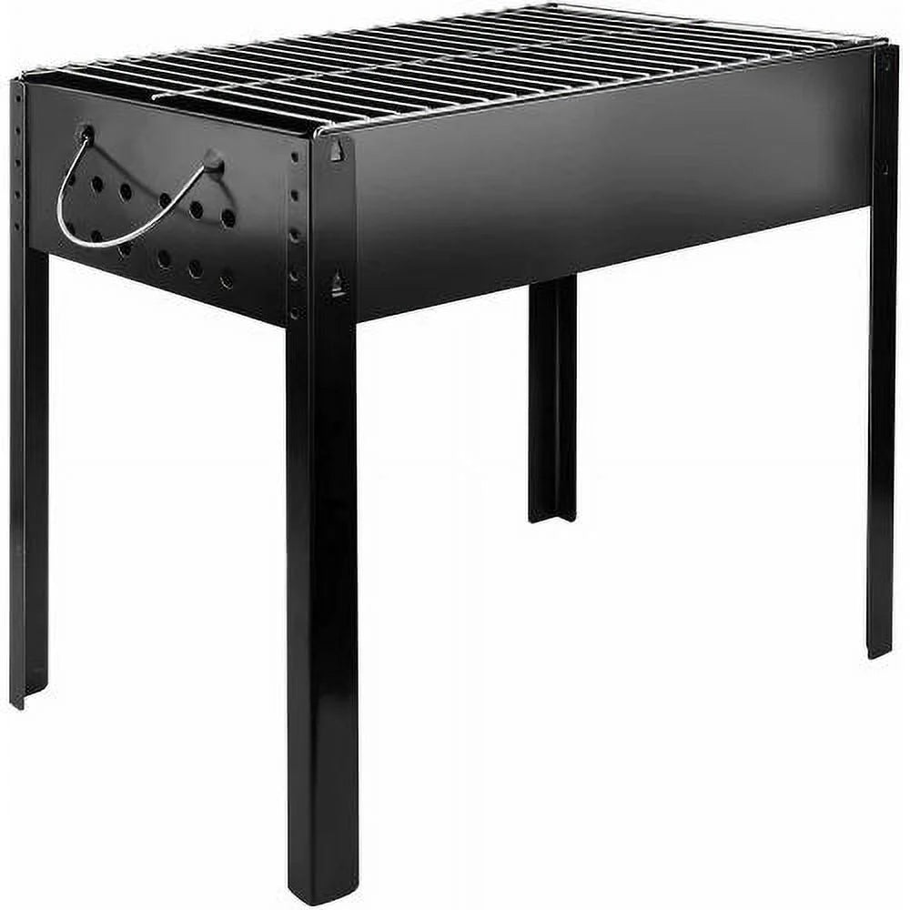 Charcoal Grill, 14" Portable BBQ Smoker with Wheels O162
