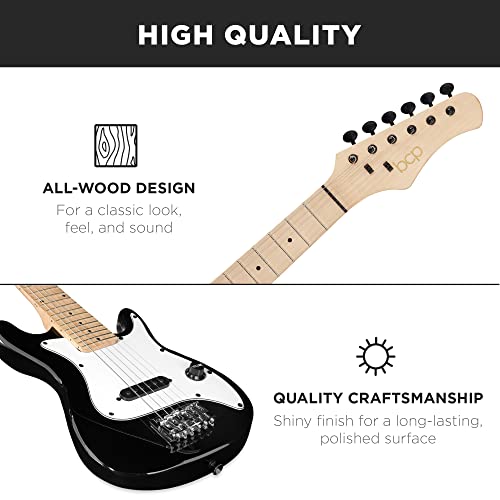30in Kids Electric Guitar Beginner Starter Kit with Amplifier, Strap, Gig Bag, Picks J4176