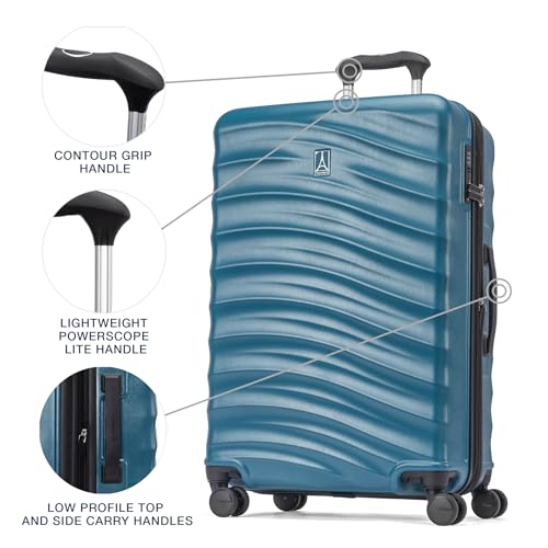 Hardside Expandable Carry-On Luggage with 8 Spinner Wheels and TSA Lock Q7052
