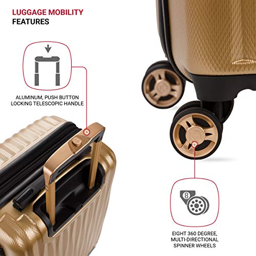 Expandable Hardside Luggage with Spinner Wheels and TSA Lock, Carry-On 19-Inch X51908