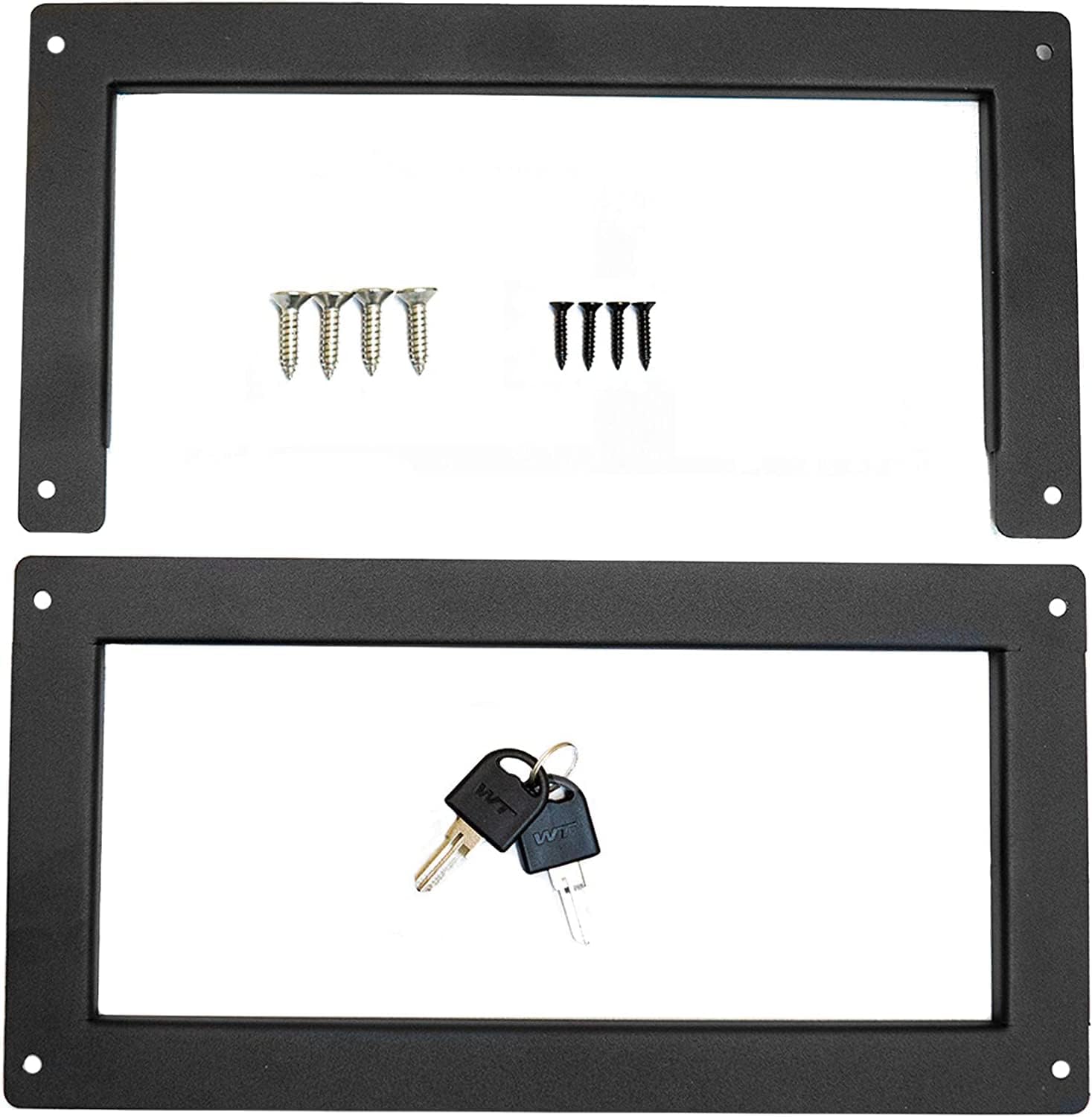 Door Drop Box for Mail, Rent, Deposit, and Night Key, Locking Steel Mailbox with Rear Access, Black G160