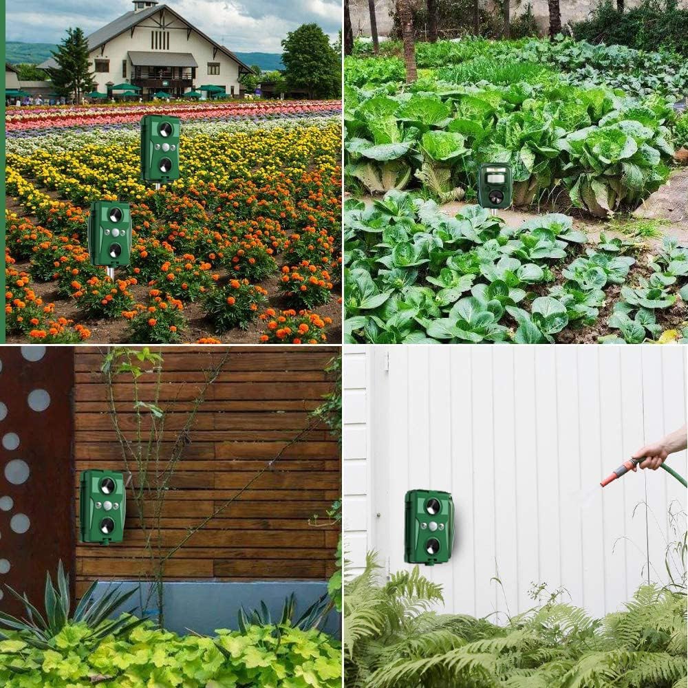 Solar Ultrasonic Animal Repellent Waterproof Motion Detector A807