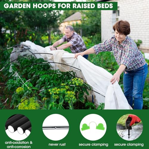 Greenhouse Hoops for Raised Beds 4.3FT Garden Hoops for Row Cover B276