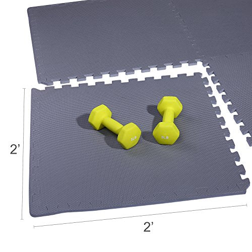 Puzzle Exercise Mat with EVA Foam Interlocking Tiles for MMA, Gymnastics and Home Gym H787