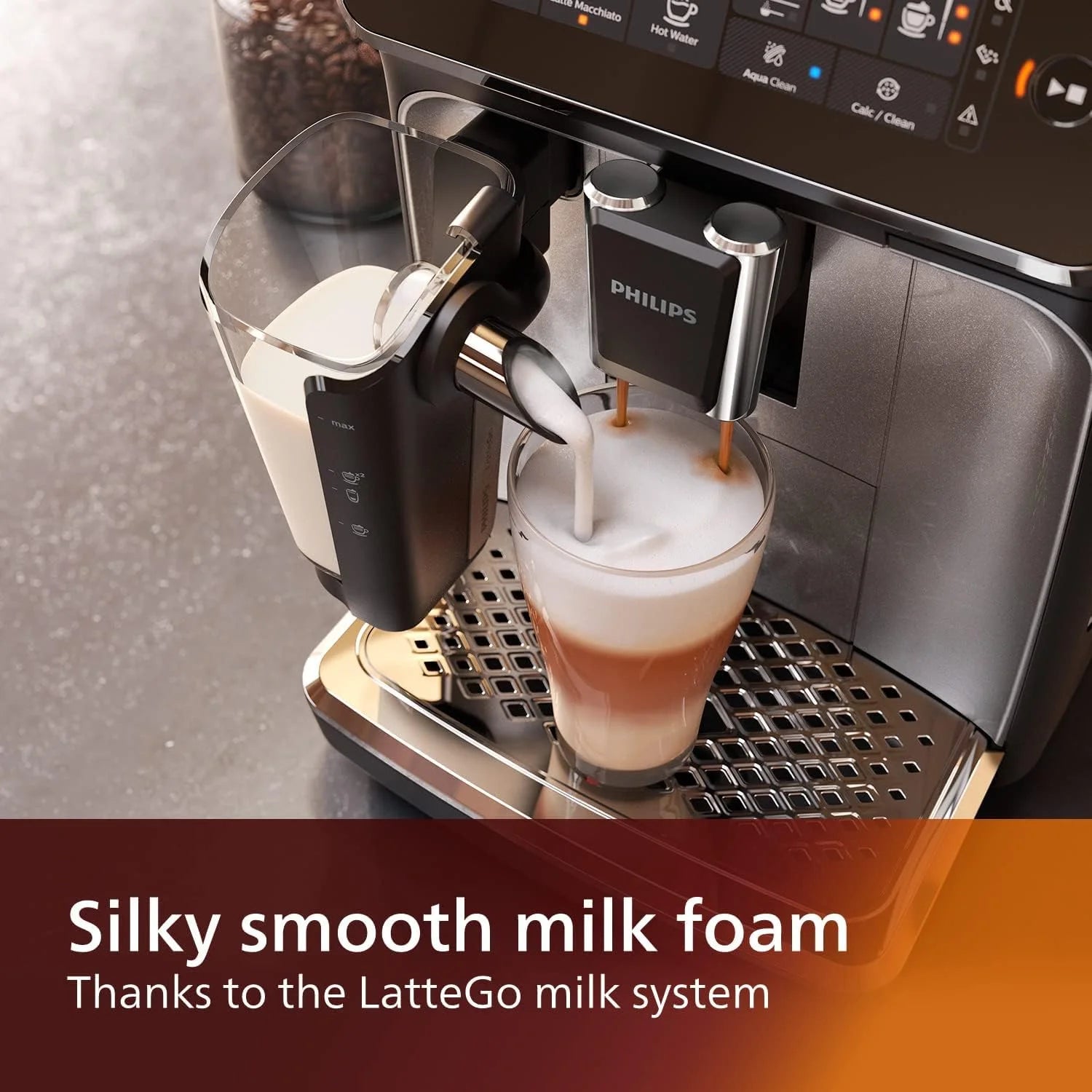 Fully Automatic Espresso Machine with LatteGo, Black F6493