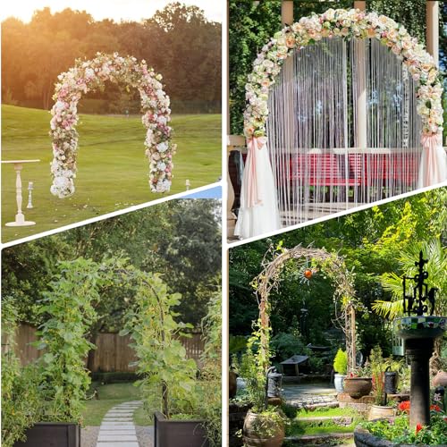 Garden Arch for Climbing Plants, Rustproof Metal, Easy Assembly Y917222
