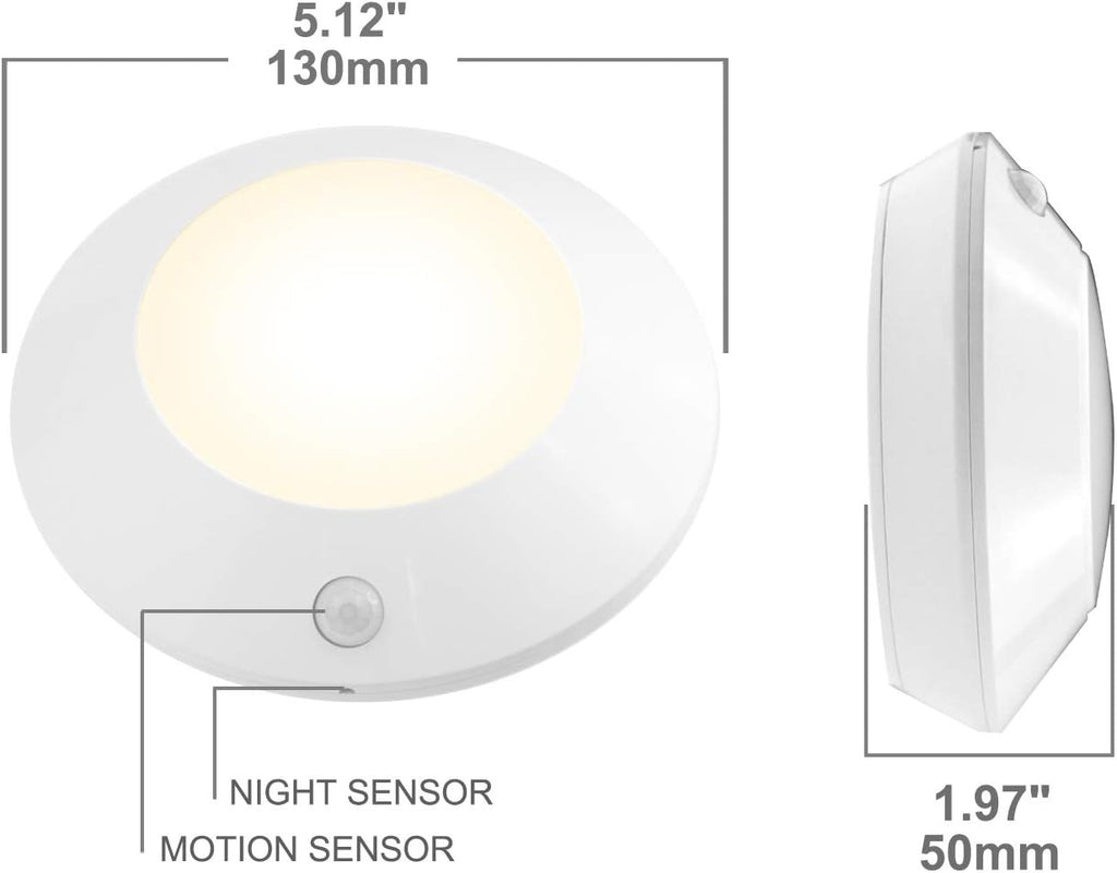 Motion Sensor Ceiling Light Cordless Battery Powered LED Warm White for Indoor X5085