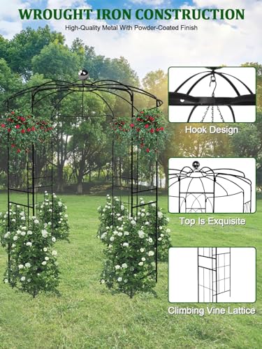 Birdcage Shape Garden Arch Plant Climbing Trellis for Outdoor Patio E83402