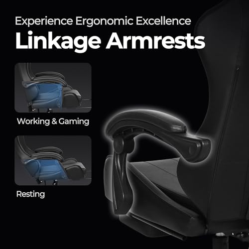 Ergonomic High Back Gaming Chair with Footrest PU Leather M911186