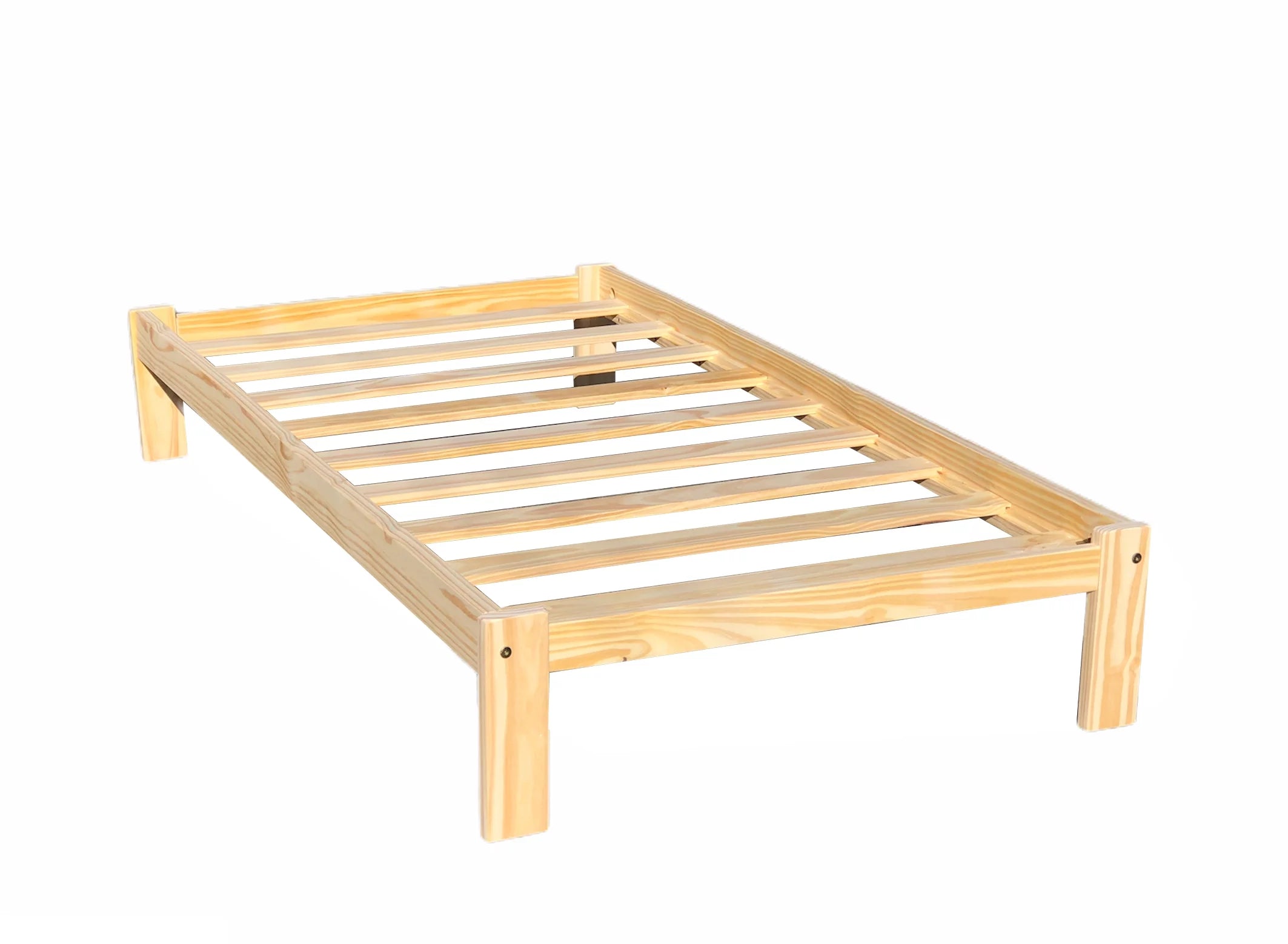 Twin Size Solid Pine Wood Platform Bed R403540